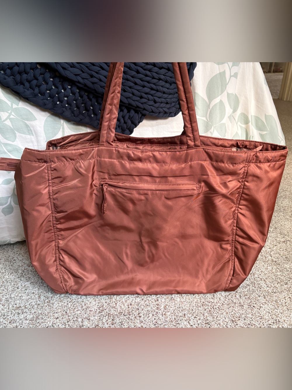 Vera Bradley Women's Nylon Knollton Travel Tote Bag Cinnamon - Picture 3 of 8